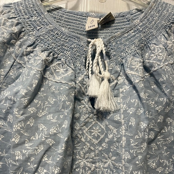 Joie Smocked Neck Peasant Top - Picture 3 of 10